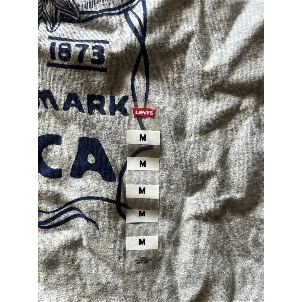 NWT Levi’s Mens Graphic T-Shirt Top M Blue Cotton Bull Horn